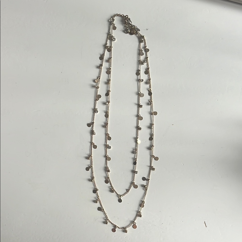 Elegant Layered Gold Necklace with Accents